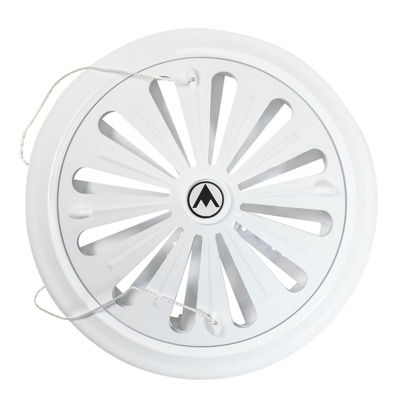 Adjustable Louvre Vent Round 80mm-160mm White - Hardware > Heating, Ventilation & Air Conditioning