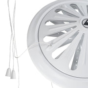 Adjustable Louvre Vent Round 80mm-160mm White - Hardware > Heating, Ventilation & Air Conditioning