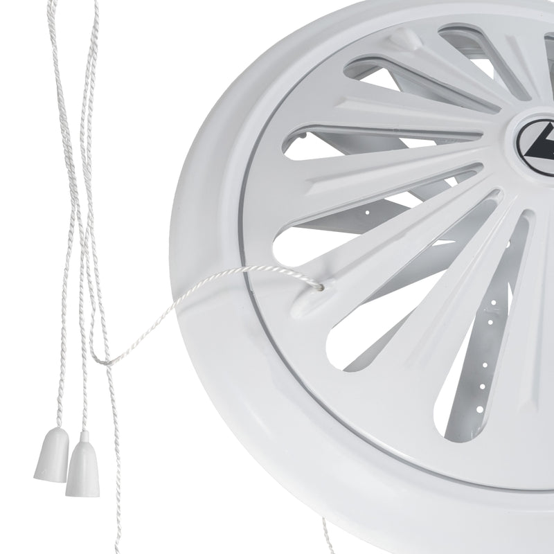 Adjustable Louvre Vent Round 80mm-160mm White - Hardware > Heating, Ventilation & Air Conditioning