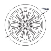 Adjustable Louvre Vent Round 80mm-160mm White - Hardware > Heating, Ventilation & Air Conditioning