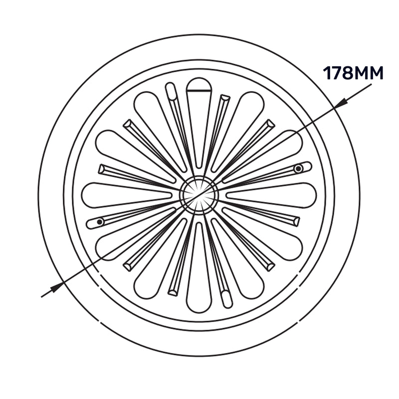 Adjustable Louvre Vent Round 80mm-160mm White - Hardware > Heating, Ventilation & Air Conditioning