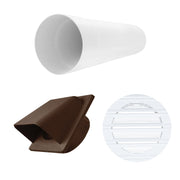 Through Wall Ventilation Kit Round Bella Vent with Brown External Vent - OTHER