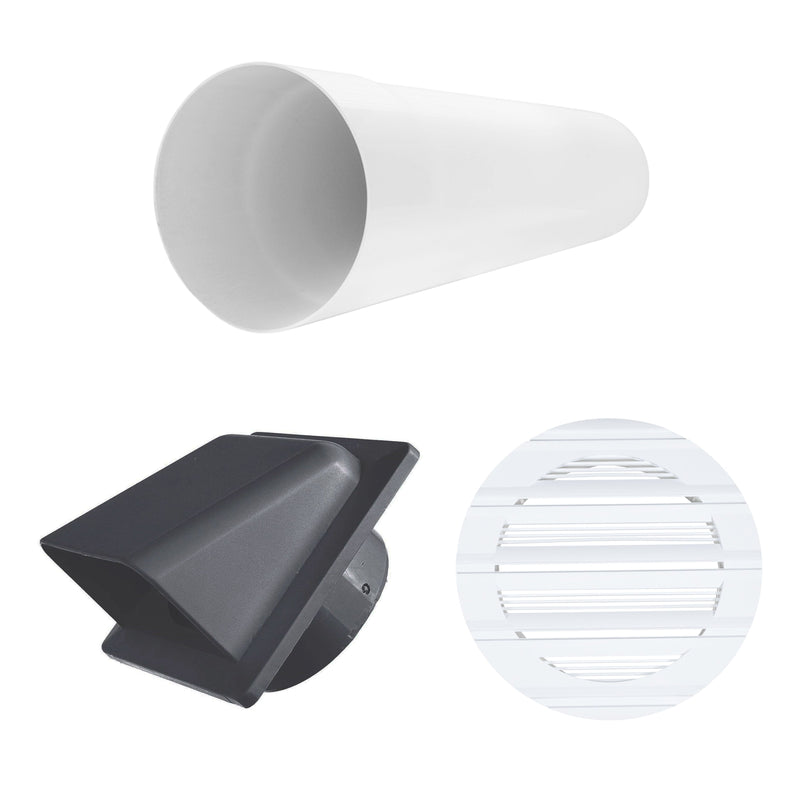 Through Wall Ventilation Kit Round Bella Vent with Graphite External Vent - OTHER