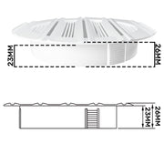 Louvre Vent Round Bella 100mm White - Hardware > Heating, Ventilation & Air Conditioning
