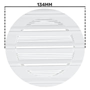 Louvre Vent Round Bella 100mm White - Hardware > Heating, Ventilation & Air Conditioning