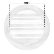 Louvre Vent Round Bella 100mm White - Hardware > Heating, Ventilation & Air Conditioning