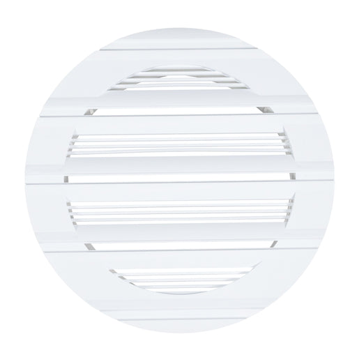 Louvre Vent Round Bella 125mm White - Hardware > Heating, Ventilation & Air Conditioning
