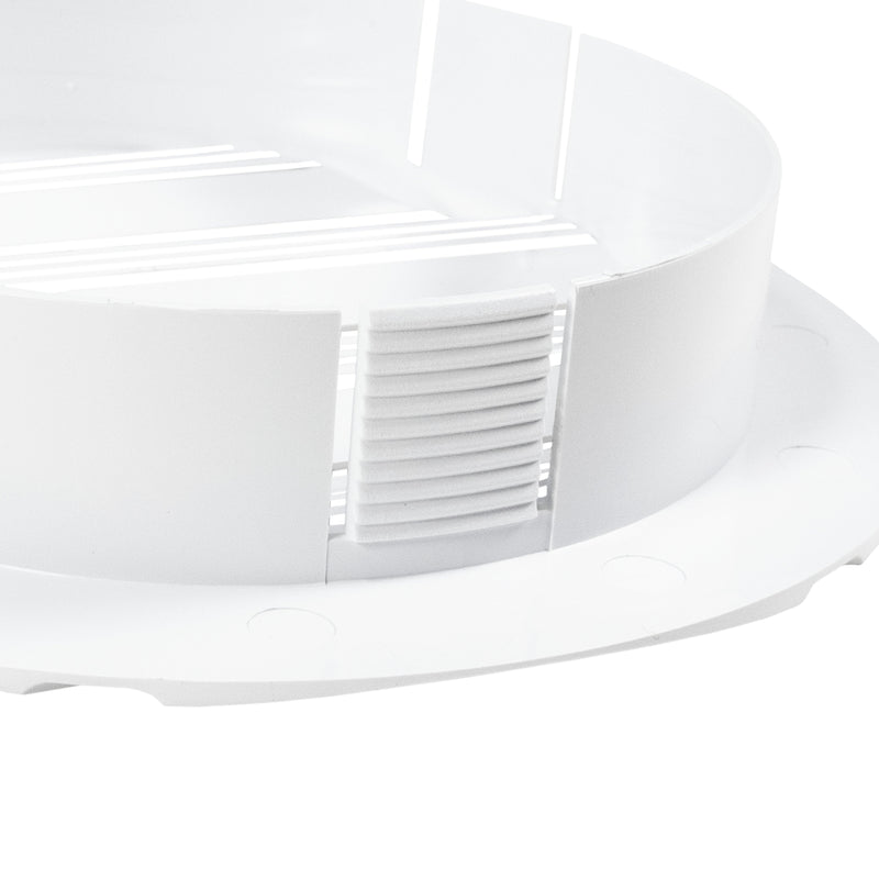 Louvre Vent Round Bella 125mm White - Hardware > Heating, Ventilation & Air Conditioning