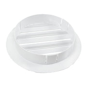 Louvre Vent Round Bella 125mm White - Hardware > Heating, Ventilation & Air Conditioning