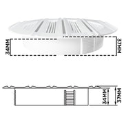 Louvre Vent Round Bella 150mm White - Hardware > Heating, Ventilation & Air Conditioning