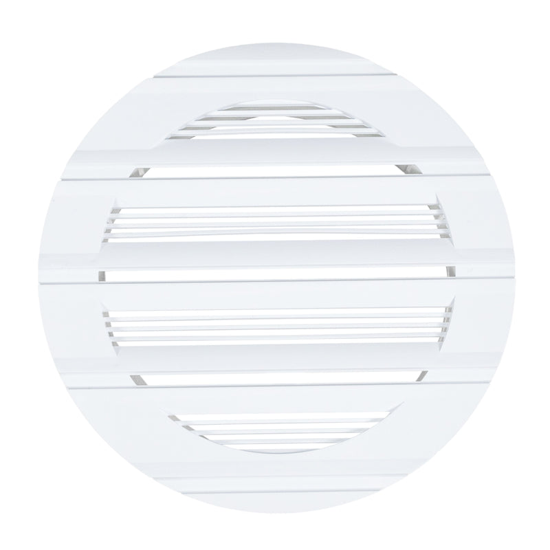 Louvre Vent Round Bella 150mm White - Hardware > Heating, Ventilation & Air Conditioning