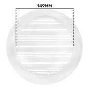 Louvre Vent Round Bella 150mm White - Hardware > Heating, Ventilation & Air Conditioning