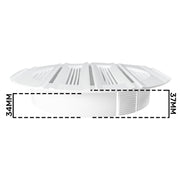 Louvre Vent Round Bella 150mm White - Hardware > Heating, Ventilation & Air Conditioning
