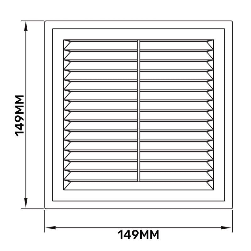 Louvre Vent D/150RW Classic 150mm - Hardware > Heating, Ventilation & Air Conditioning