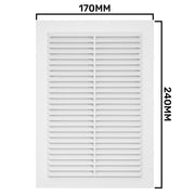 Louvre Vent D/170x240W 240mm X 170mm with Fly Screen - Hardware > Heating, Ventilation & Air Conditioning