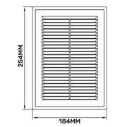 Louvre Vent D/180X250RW Classic 180mm X 250mm with Fly Screen - Hardware > Heating, Ventilation & Air Conditioning