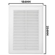 Louvre Vent D/180X250RW Classic 180mm X 250mm with Fly Screen - Hardware > Heating, Ventilation & Air Conditioning