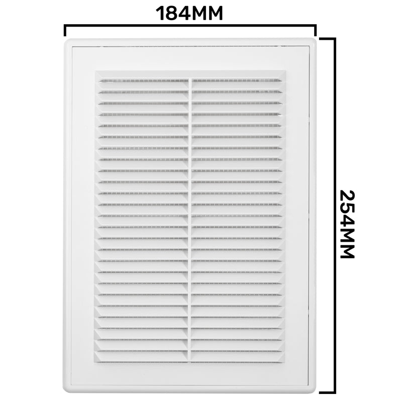 Louvre Vent D/180X250RW Classic 180mm X 250mm with Fly Screen - Hardware > Heating, Ventilation & Air Conditioning