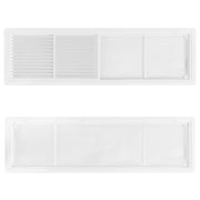 Louvre Vent D/430X110RW Classic 430mm X 110mm with Fly Screen - Hardware > Heating, Ventilation & Air Conditioning