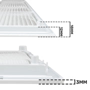 Louvre Vent D/430X110RW Classic 430mm X 110mm with Fly Screen - Hardware > Heating, Ventilation & Air Conditioning