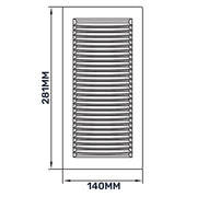 Louvre Vent White DL/90X240RW LUX With Fly Mesh - Hardware > Heating, Ventilation & Air Conditioning