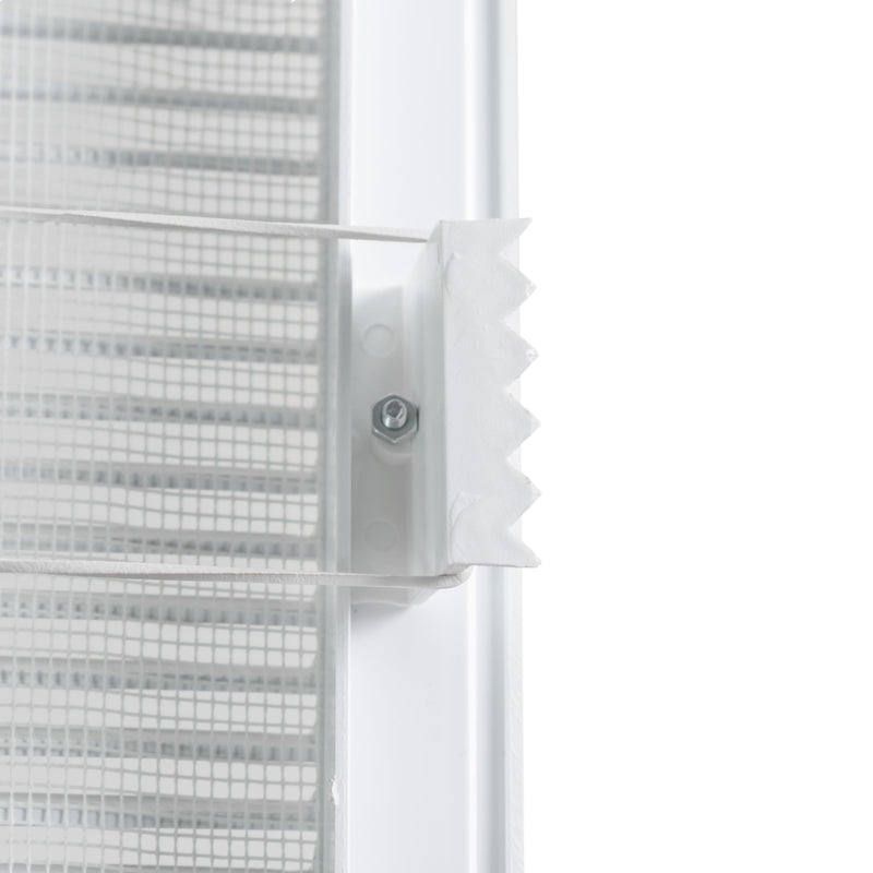 Louvre Vent White DL/90X240RW LUX With Fly Mesh - Hardware > Heating, Ventilation & Air Conditioning