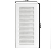 Louvre Vent White DL/90X240RW LUX With Fly Mesh - Hardware > Heating, Ventilation & Air Conditioning