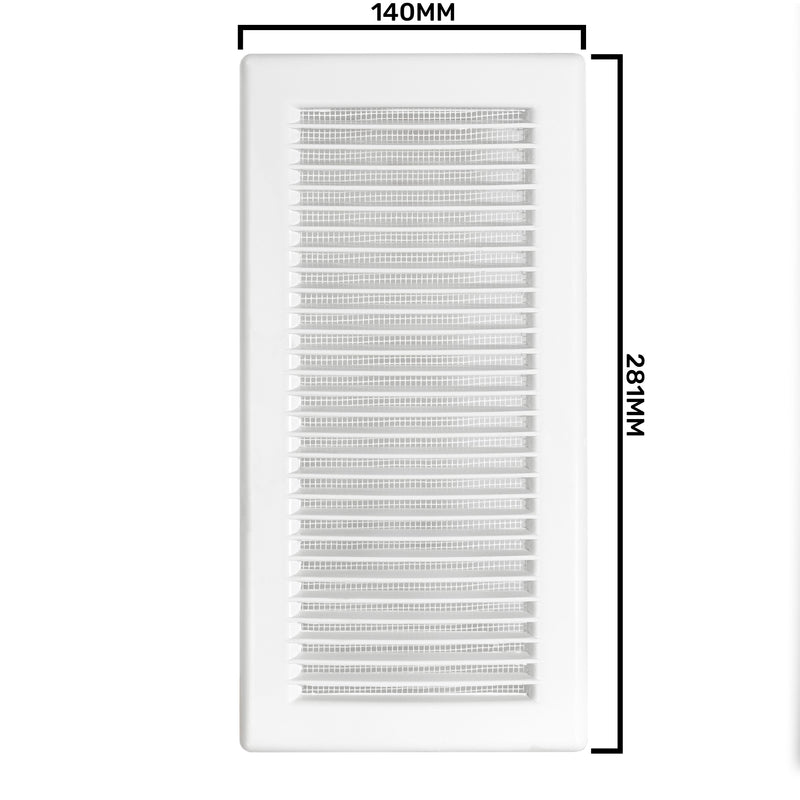 Louvre Vent White DL/90X240RW LUX With Fly Mesh - Hardware > Heating, Ventilation & Air Conditioning