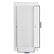 Louvre Vent White DL/90X240RW LUX With Fly Mesh - Hardware > Heating, Ventilation & Air Conditioning