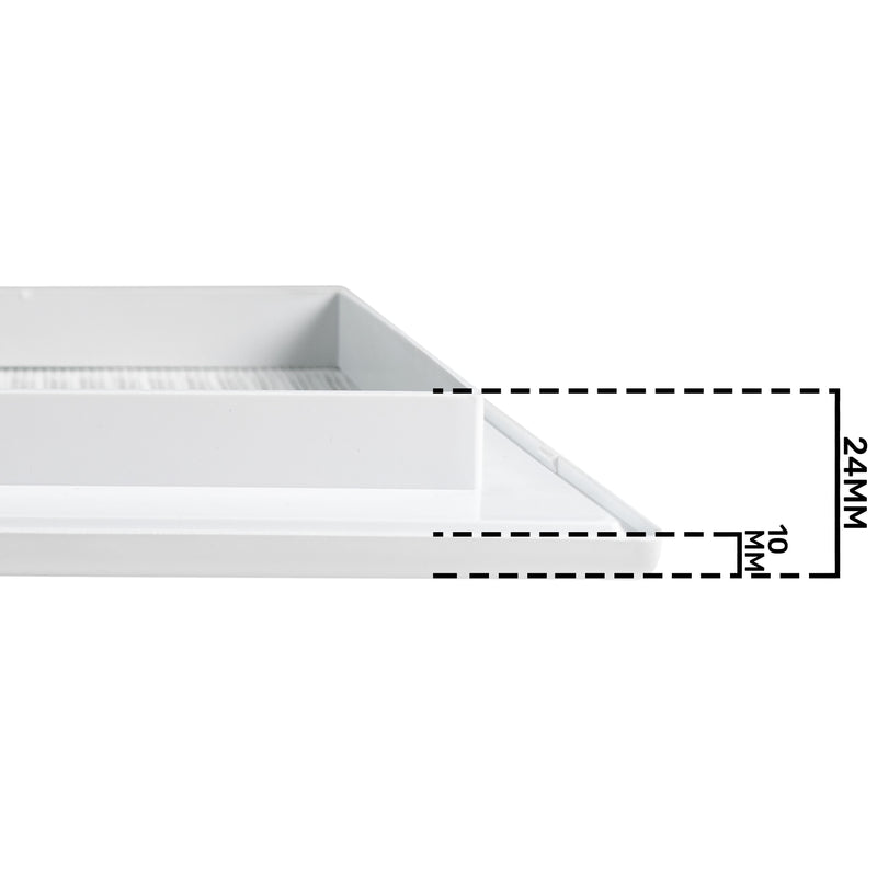 Louvre Vent White DL/90X240RW LUX With Fly Mesh - Hardware > Heating, Ventilation & Air Conditioning