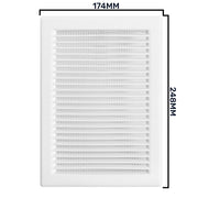 Louvre Vent White DL/140X210 RW LUX With Fly Mesh - Hardware > Heating, Ventilation & Air Conditioning