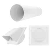 Through Wall Ventilation Kit DL0163 Louvre Vent with White External Vent - OTHER