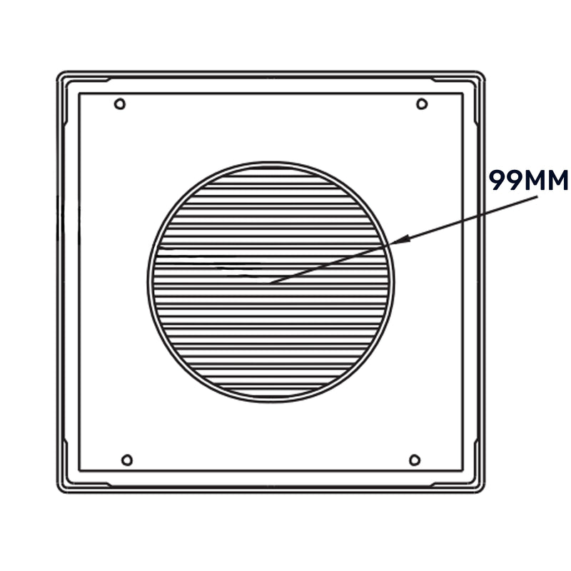 Louvre Vent White DL/100 RW LUX With Fly Mesh - Hardware > Heating, Ventilation & Air Conditioning