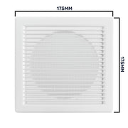 Louvre Vent White DL/100 RW LUX With Fly Mesh - Hardware > Heating, Ventilation & Air Conditioning