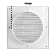 Louvre Vent White DL/100 RW LUX With Fly Mesh - Hardware > Heating, Ventilation & Air Conditioning