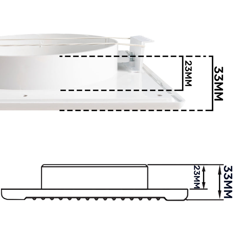 Louvre Vent White DL/100 RW LUX With Fly Mesh - Hardware > Heating, Ventilation & Air Conditioning