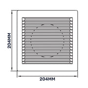 Louvre Vent White DL/150 RW LUX With Fly Mesh - Hardware > Heating, Ventilation & Air Conditioning