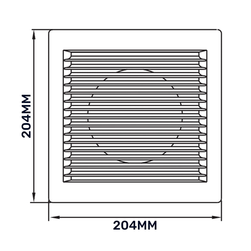 Louvre Vent White DL/150 RW LUX With Fly Mesh - Hardware > Heating, Ventilation & Air Conditioning