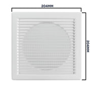 Louvre Vent White DL/150 RW LUX With Fly Mesh - Hardware > Heating, Ventilation & Air Conditioning
