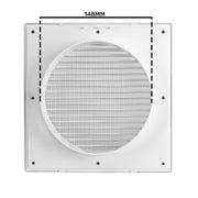 Louvre Vent White DL/150 RW LUX With Fly Mesh - Hardware > Heating, Ventilation & Air Conditioning