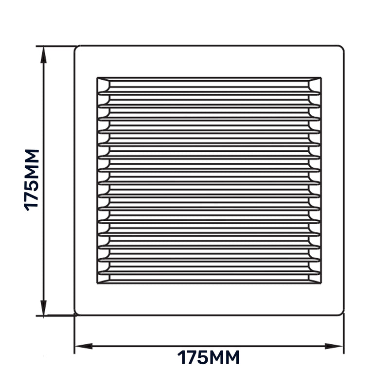 Louvre Vent White DL/135 RW LUX With Fly Mesh - Hardware > Heating, Ventilation & Air Conditioning