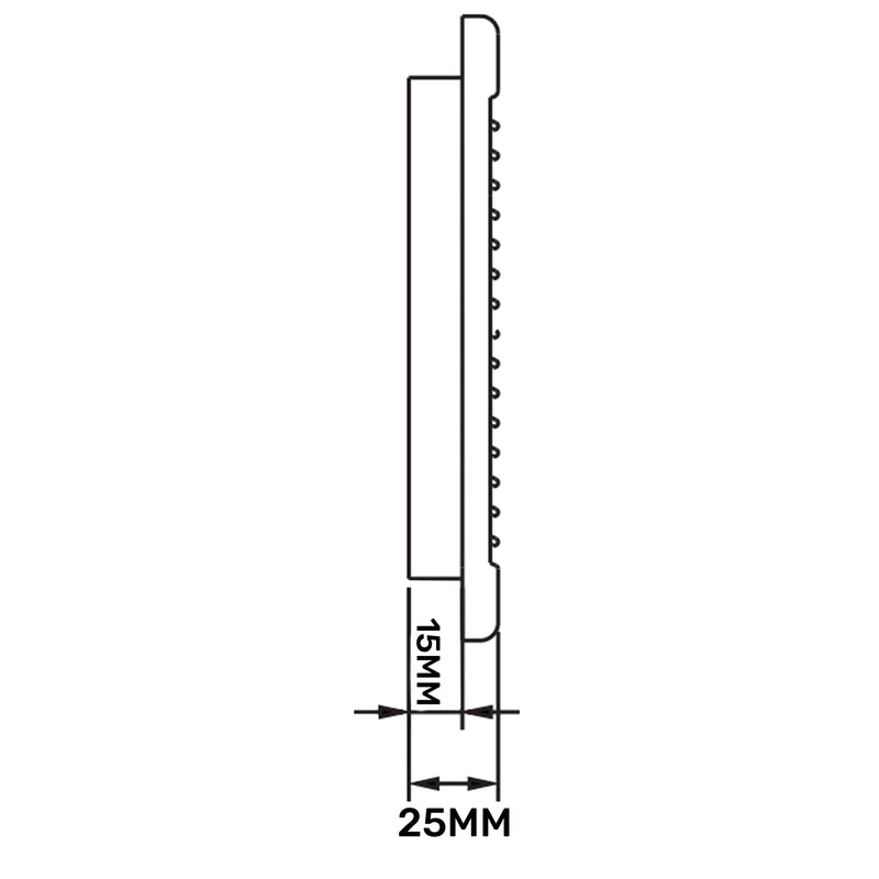 Louvre Vent White DL/135 RW LUX With Fly Mesh - Hardware > Heating, Ventilation & Air Conditioning