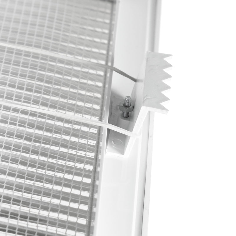Louvre Vent White DL/135 RW LUX With Fly Mesh - Hardware > Heating, Ventilation & Air Conditioning