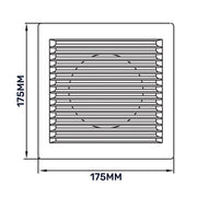 Louvre Vent White DL/125 RW LUX With Fly Mesh - Hardware > Heating, Ventilation & Air Conditioning