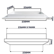 Louvre Vent Duo Smart 90/240 90mm X 240mm With Fly Mesh - Hardware > Heating, Ventilation & Air Conditioning