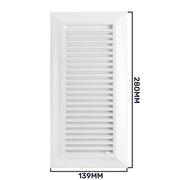 Louvre Vent Duo Smart 90/240 90mm X 240mm With Fly Mesh - Hardware > Heating, Ventilation & Air Conditioning