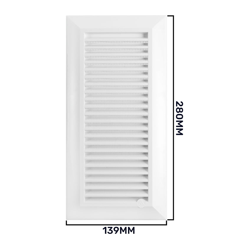 Louvre Vent Duo Smart 90/240 90mm X 240mm With Fly Mesh - Hardware > Heating, Ventilation & Air Conditioning