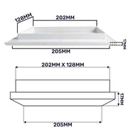Louvre Vent Duo Smart 140/210 140mm X 210mm With Fly Mesh - Hardware > Heating, Ventilation & Air Conditioning