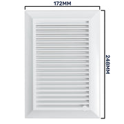 Louvre Vent Duo Smart 140/210 140mm X 210mm With Fly Mesh - Hardware > Heating, Ventilation & Air Conditioning