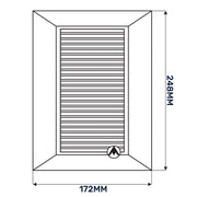 Louvre Vent Duo Smart 140/210 140mm X 210mm With Fly Mesh - Hardware > Heating, Ventilation & Air Conditioning